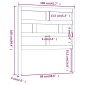 vidaXL Κεφαλάρι κρεβατιού Καφέ 106x4x100 εκ. από Μασίφ Ξύλο Πεύκου