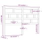 vidaXL Κεφαλάρι Κρεβατιού 126x4x100 εκ. από Μασίφ Ξύλο Πεύκου
