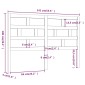 vidaXL Κεφαλάρι κρεβατιού Γκρι 141x4x100 εκ. από Μασίφ Ξύλο Πεύκου