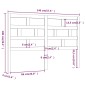 vidaXL Κεφαλάρι κρεβατιού Γκρι 146x4x100 εκ. από Μασίφ Ξύλο Πεύκου