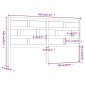 vidaXL Κεφαλάρι κρεβατιού Μαύρο 186x4x100 εκ. από Μασίφ Ξύλο Πεύκου
