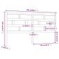 vidaXL Κεφαλάρι κρεβατιού Μαύρο 206x4x100 εκ. από Μασίφ Ξύλο Πεύκου