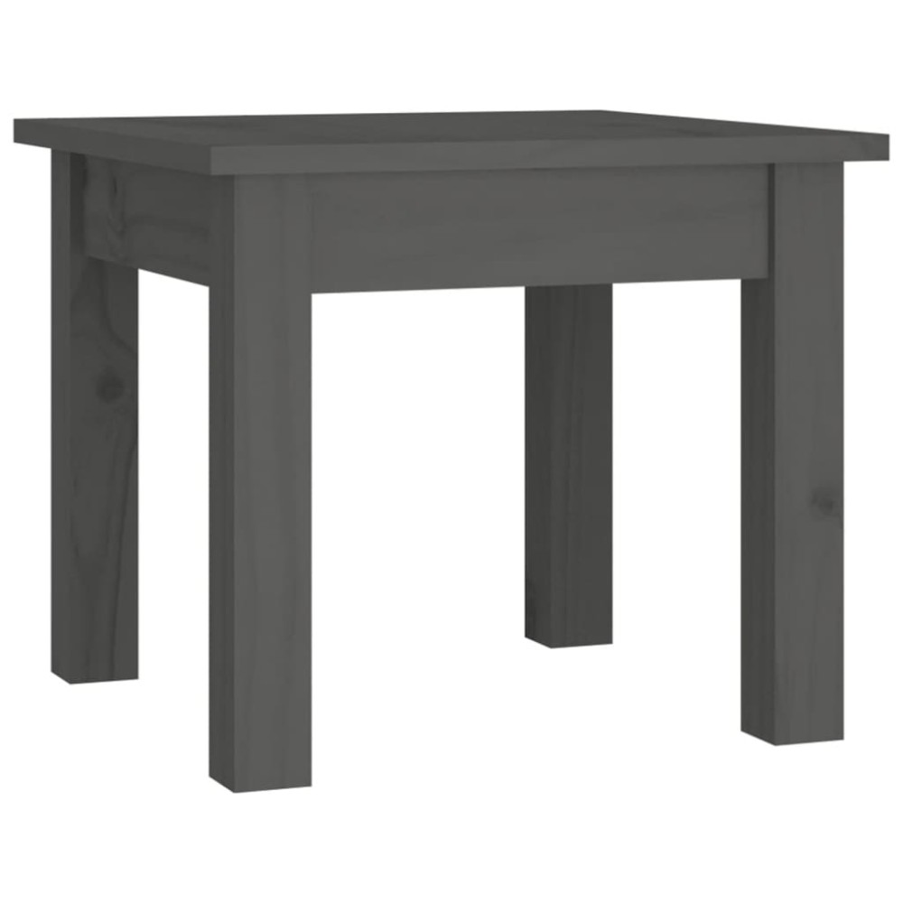vidaXL Τραπεζάκι Σαλονιού Γκρι 35 x 35 x 30 εκ. από Μασίφ Ξύλο Πεύκου