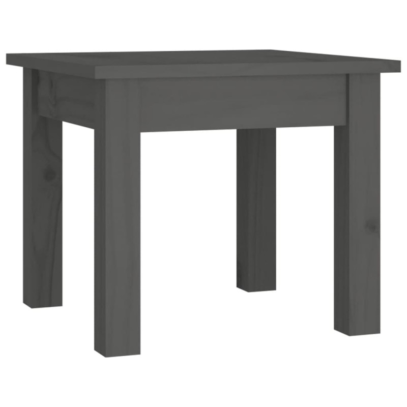 vidaXL Τραπεζάκι Σαλονιού Γκρι 35 x 35 x 30 εκ. από Μασίφ Ξύλο Πεύκου