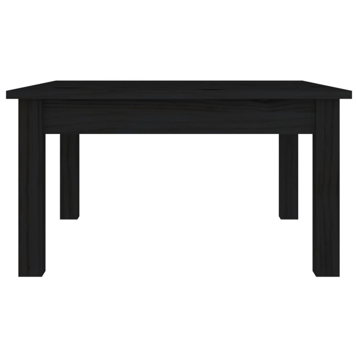 vidaXL Τραπεζάκι Σαλονιού Μαύρο 55 x 55 x 30 εκ. από Μασίφ Ξύλο Πεύκου