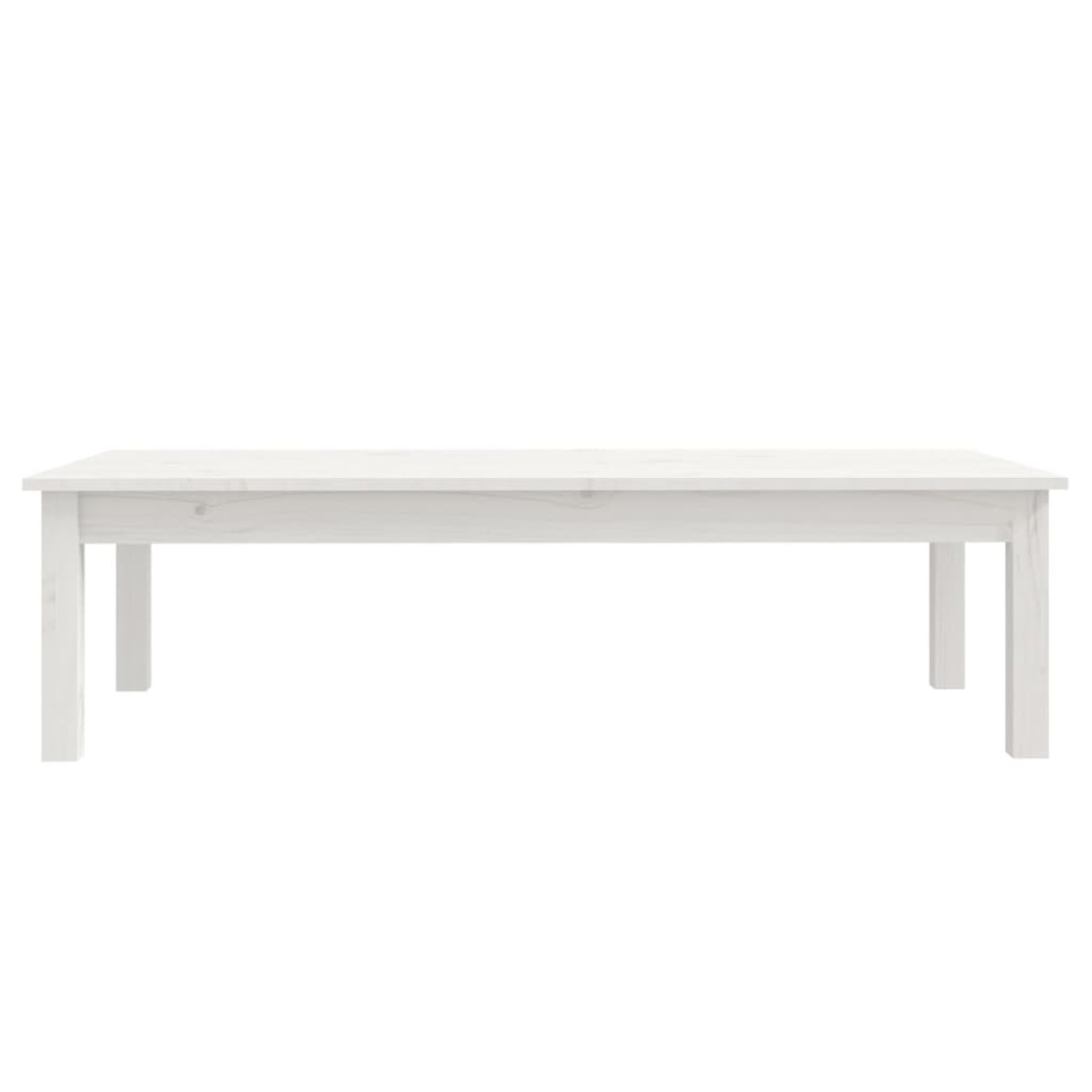 vidaXL Τραπεζάκι Σαλονιού Λευκό 110x50x30 εκ. από Μασίφ Ξύλο Πεύκου