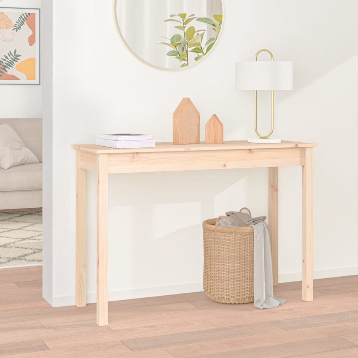 vidaXL Τραπέζι Κονσόλα 110 x 40 x 75 εκ. από Μασίφ Ξύλο Πεύκου