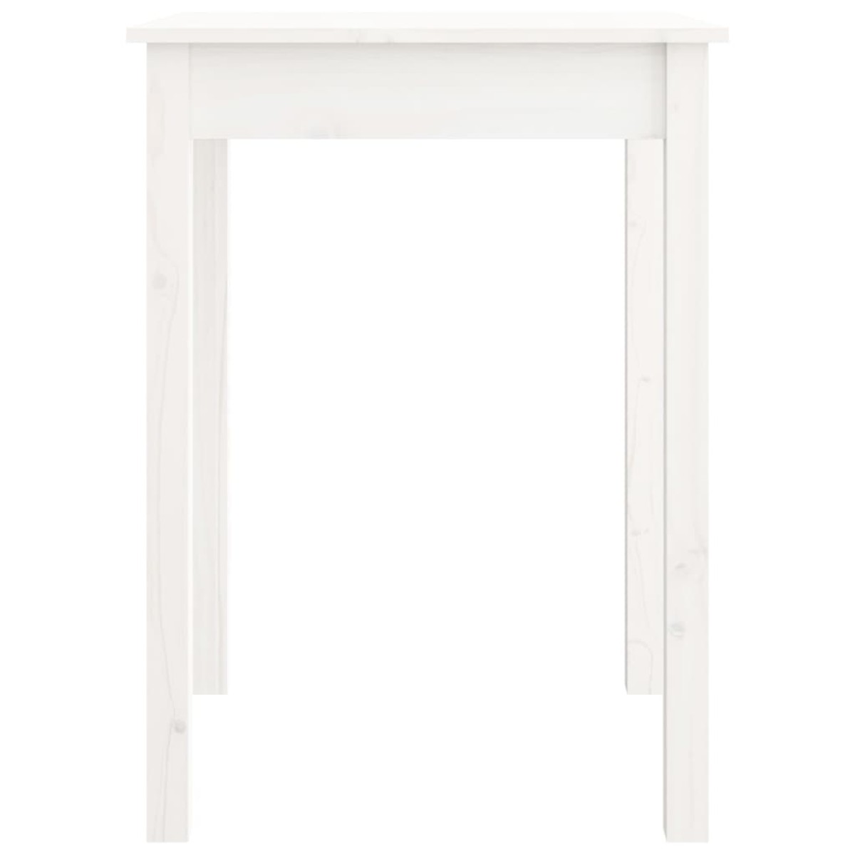 vidaXL Τραπεζαρία Λευκή 55 x 55 x 75 εκ. από Μασίφ Ξύλο Πεύκου