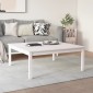 vidaXL Τραπεζάκι Σαλονιού Λευκό 100x100x40 εκ από Μασίφ Ξύλο Πεύκου