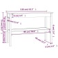 vidaXL Τραπέζι Κονσόλα 110 x 40 x 75 εκ. από Μασίφ Ξύλο Πεύκου