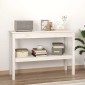vidaXL Τραπέζι κονσόλα άσπρο 110x40x75 εκ. από Μασίφ Ξύλο Πεύκου