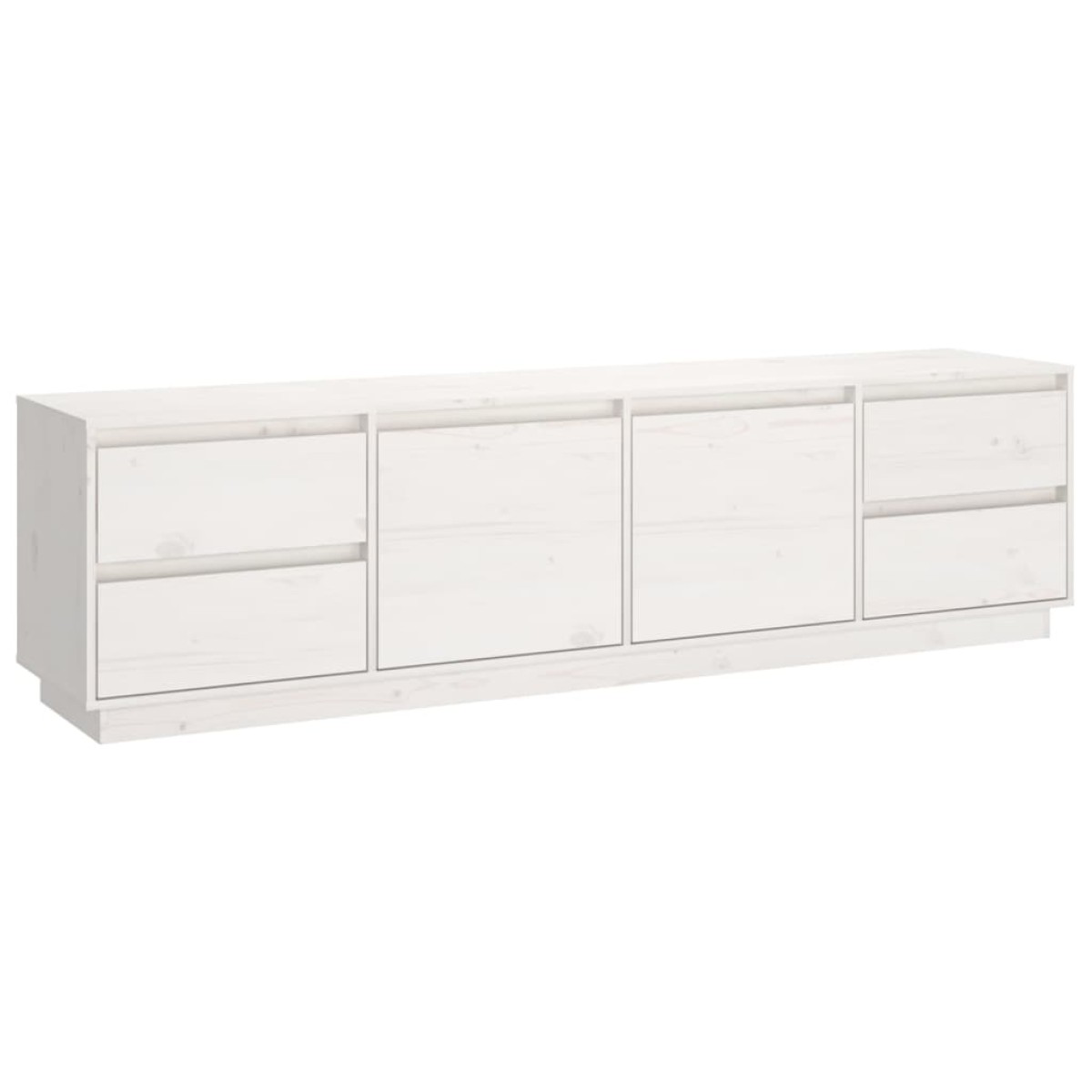 vidaXL Έπιπλο Τηλεόρασης Λευκό 176x37x47,5 εκ. από Μασίφ Ξύλο Πεύκου