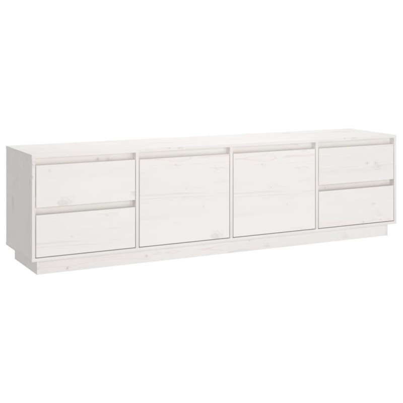 vidaXL Έπιπλο Τηλεόρασης Λευκό 176x37x47,5 εκ. από Μασίφ Ξύλο Πεύκου