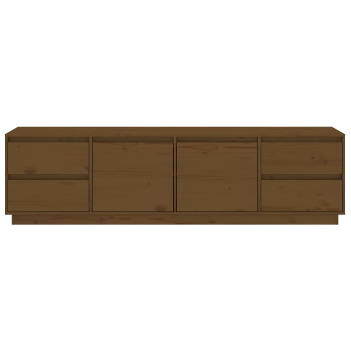 vidaXL Έπιπλο Τηλεόρασης Καφέ Μελί 176x37x47,5εκ από Μασίφ Ξύλο Πεύκου