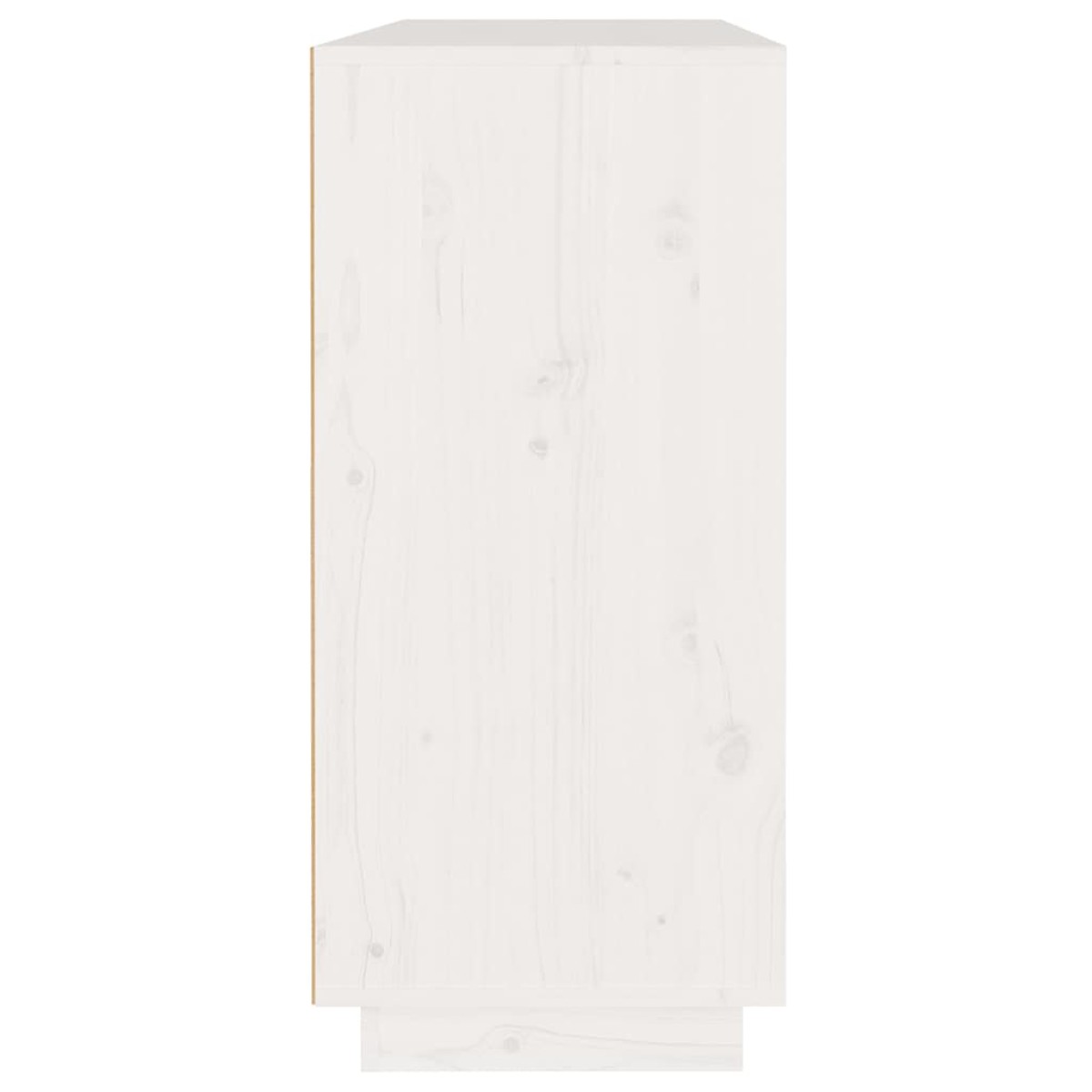 vidaXL Μπουφές Λευκός 110 x 34 x 75 εκ. από Μασίφ Ξύλο Πεύκου