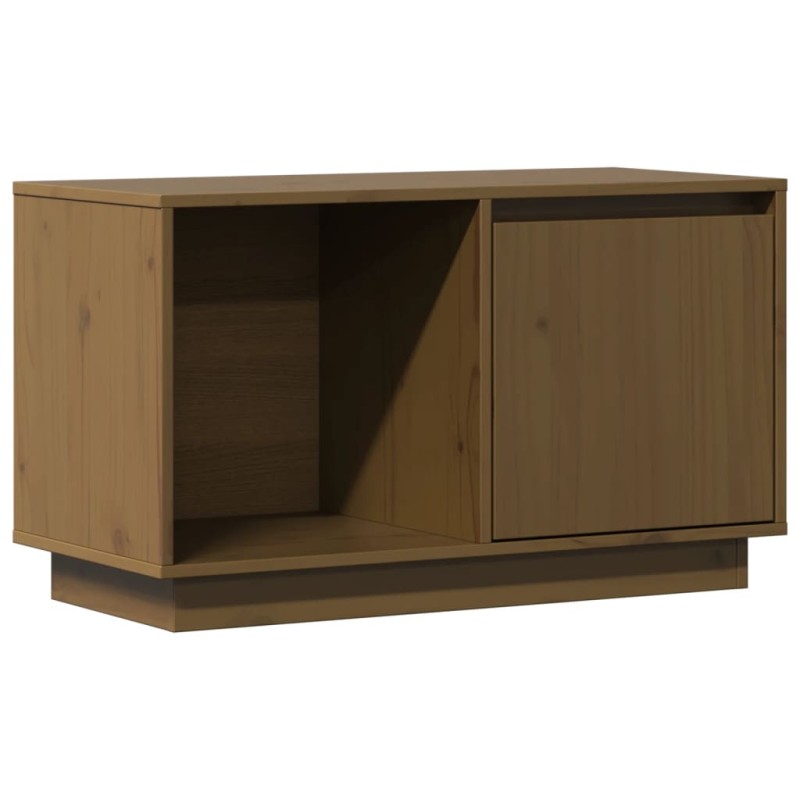 vidaXL Έπιπλο Τηλεόρασης Μελί 74 x 35 x 44 εκ. από Μασίφ Ξύλο Πεύκου