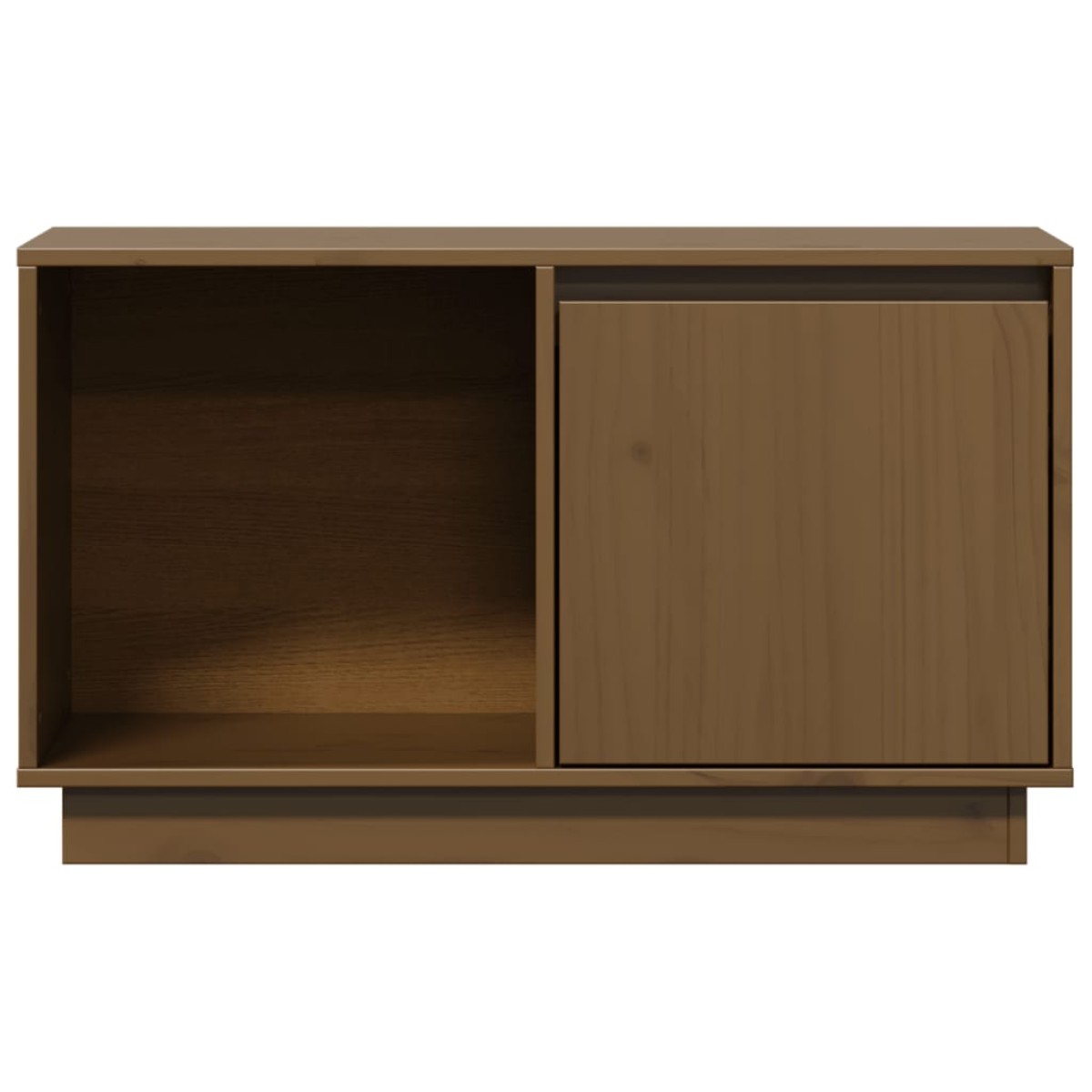 vidaXL Έπιπλο Τηλεόρασης Μελί 74 x 35 x 44 εκ. από Μασίφ Ξύλο Πεύκου