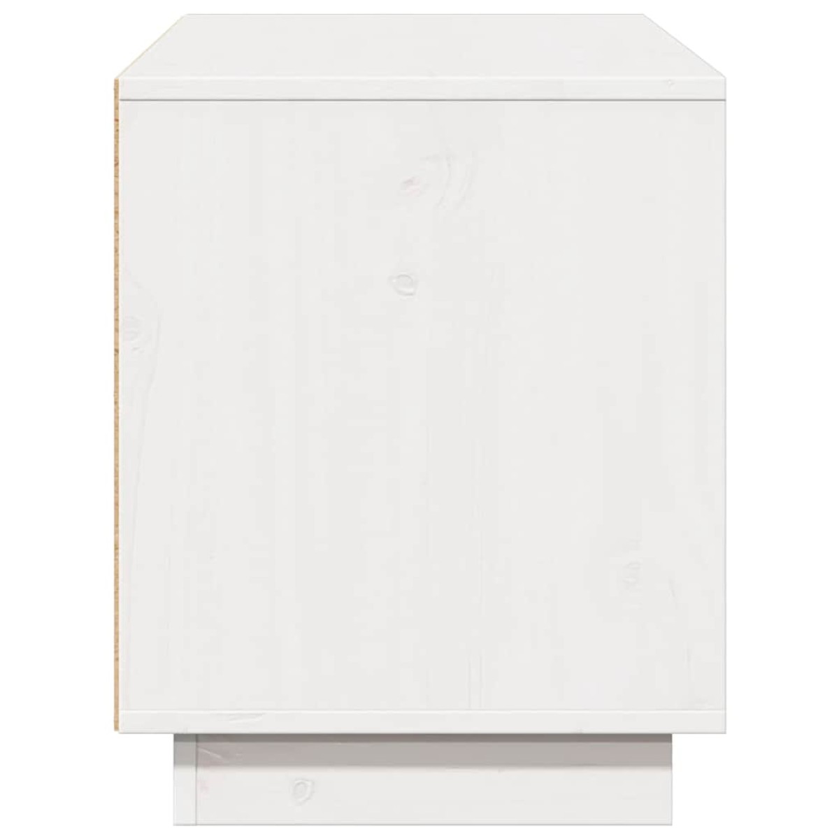 vidaXL Έπιπλο Τηλεόρασης Λευκό 110,5x35x44 εκ. από Μασίφ Ξύλο Πεύκου