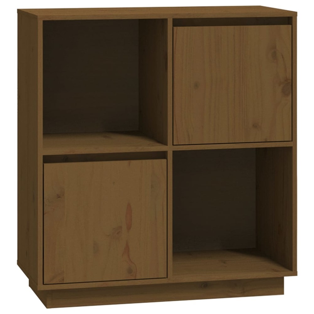 vidaXL Ντουλάπι Καφέ Μελί 74 x 35 x 80 εκ. από Μασίφ Ξύλο Πεύκου