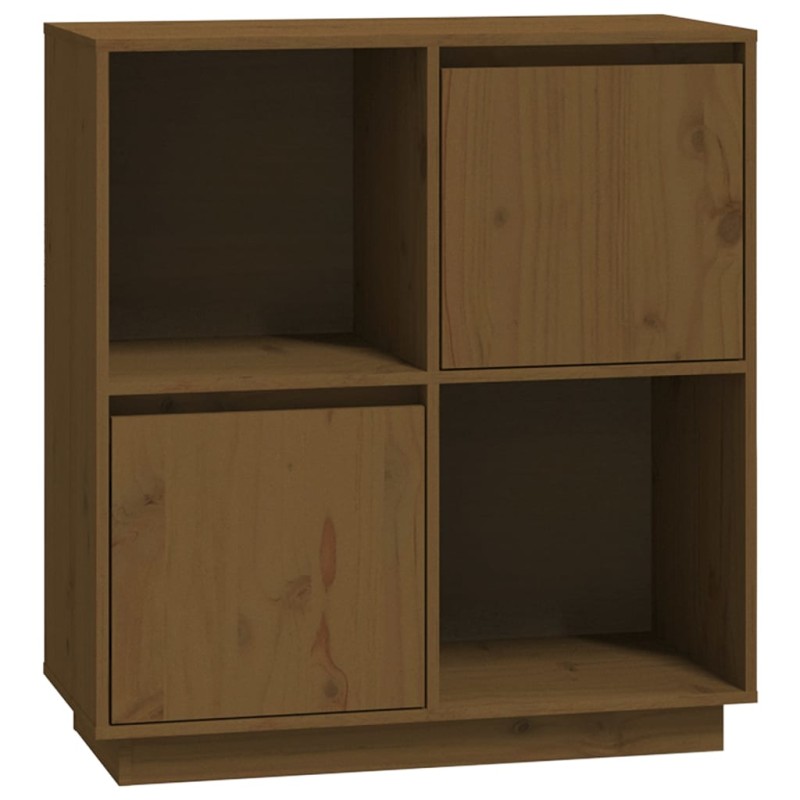 vidaXL Ντουλάπι Καφέ Μελί 74 x 35 x 80 εκ. από Μασίφ Ξύλο Πεύκου