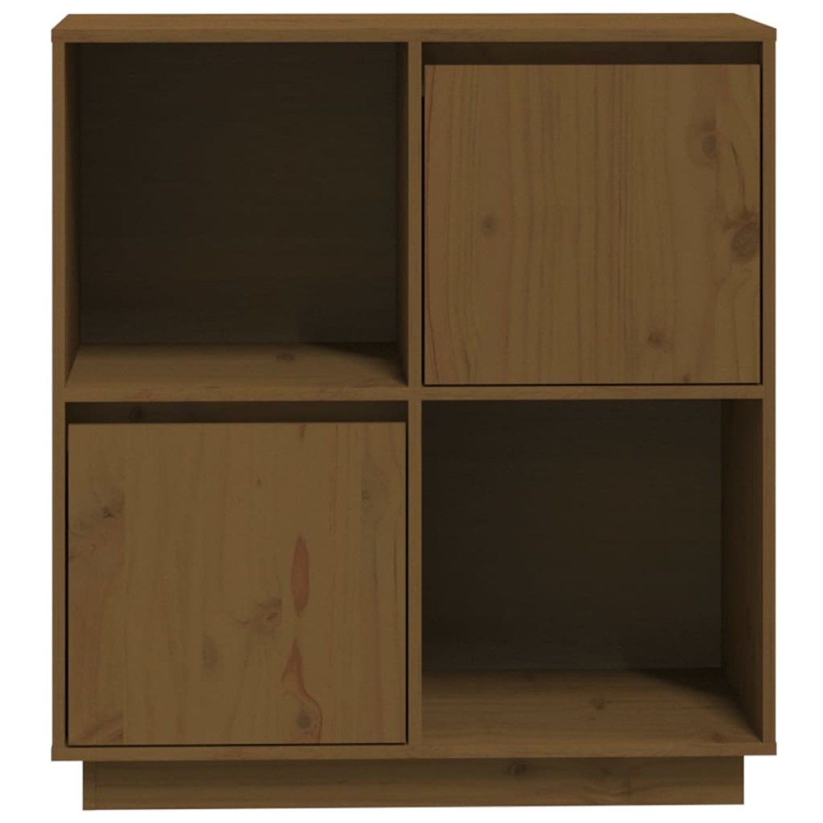 vidaXL Ντουλάπι Καφέ Μελί 74 x 35 x 80 εκ. από Μασίφ Ξύλο Πεύκου