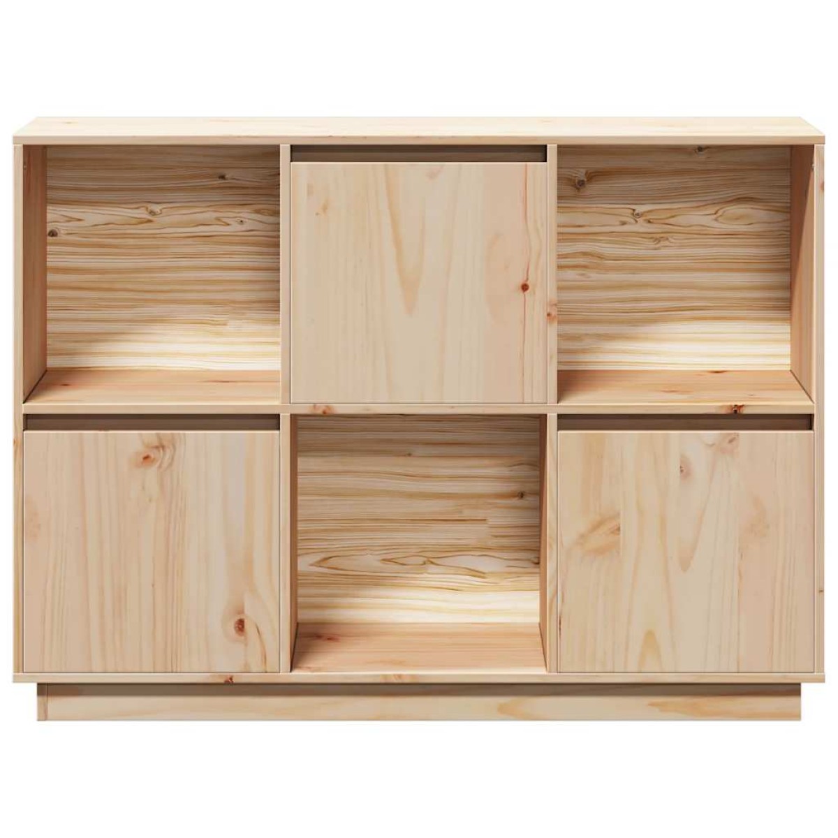 vidaXL Ντουλάπι 110,5x35x80 εκ. από Μασίφ Ξύλο Πεύκου