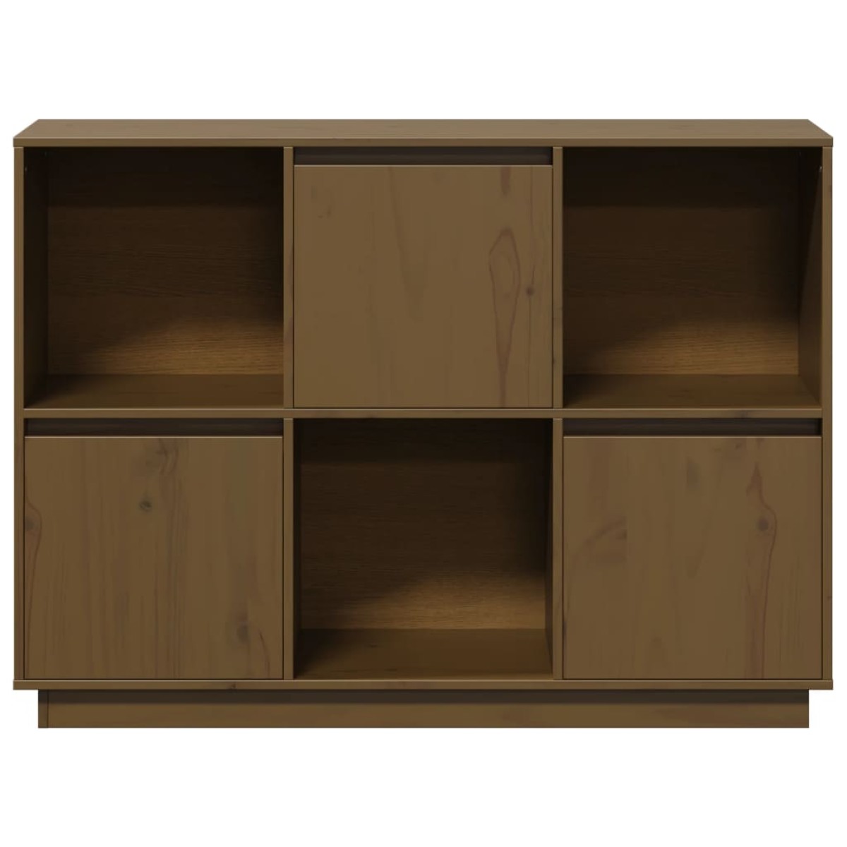 vidaXL Ντουλάπι Καφέ Μελί 110,5x35x80 εκ. από Μασίφ Ξύλο Πεύκου