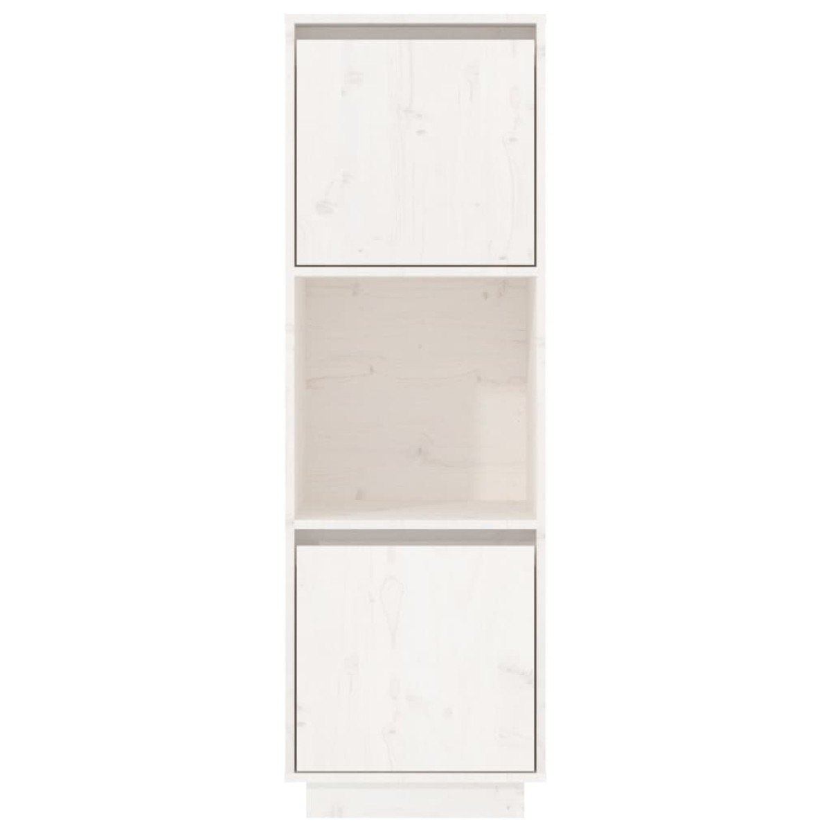 vidaXL Ντουλάπι Ψηλό Λευκό 38 x 35 x 117 εκ. από Μασίφ Ξύλο Πεύκου