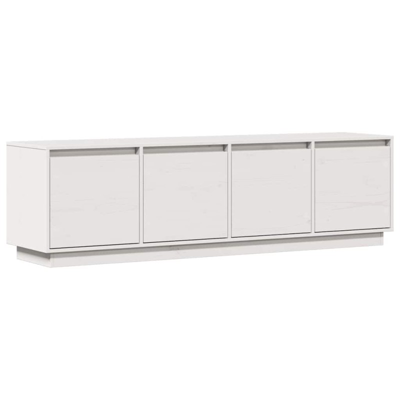 vidaXL Έπιπλο Τηλεόρασης Λευκό 156 x 37 x 45 εκ. από Μασίφ Ξύλο Πεύκου