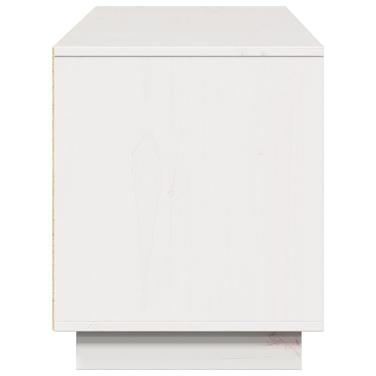 vidaXL Έπιπλο Τηλεόρασης Λευκό 156 x 37 x 45 εκ. από Μασίφ Ξύλο Πεύκου