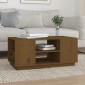 vidaXL Τραπεζάκι Σαλονιού Καφέ Μελί 90x49x40,5 εκ. Μασίφ Ξύλο Πεύκου