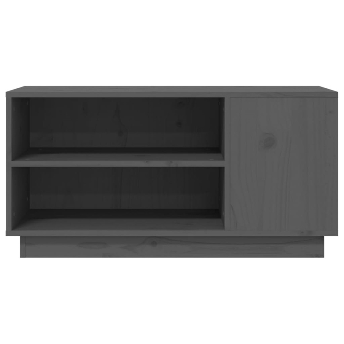 vidaXL Έπιπλο Τηλεόρασης Γκρι 80x35x40,5 εκ. από Μασίφ Ξύλο Πεύκου
