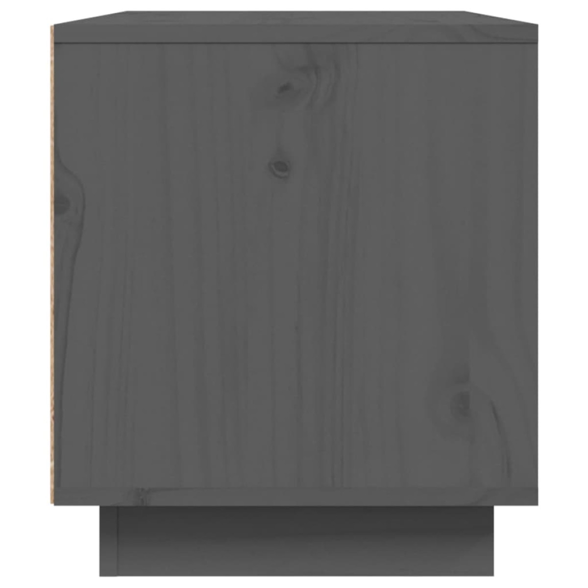 vidaXL Έπιπλο Τηλεόρασης Γκρι 80x35x40,5 εκ. από Μασίφ Ξύλο Πεύκου