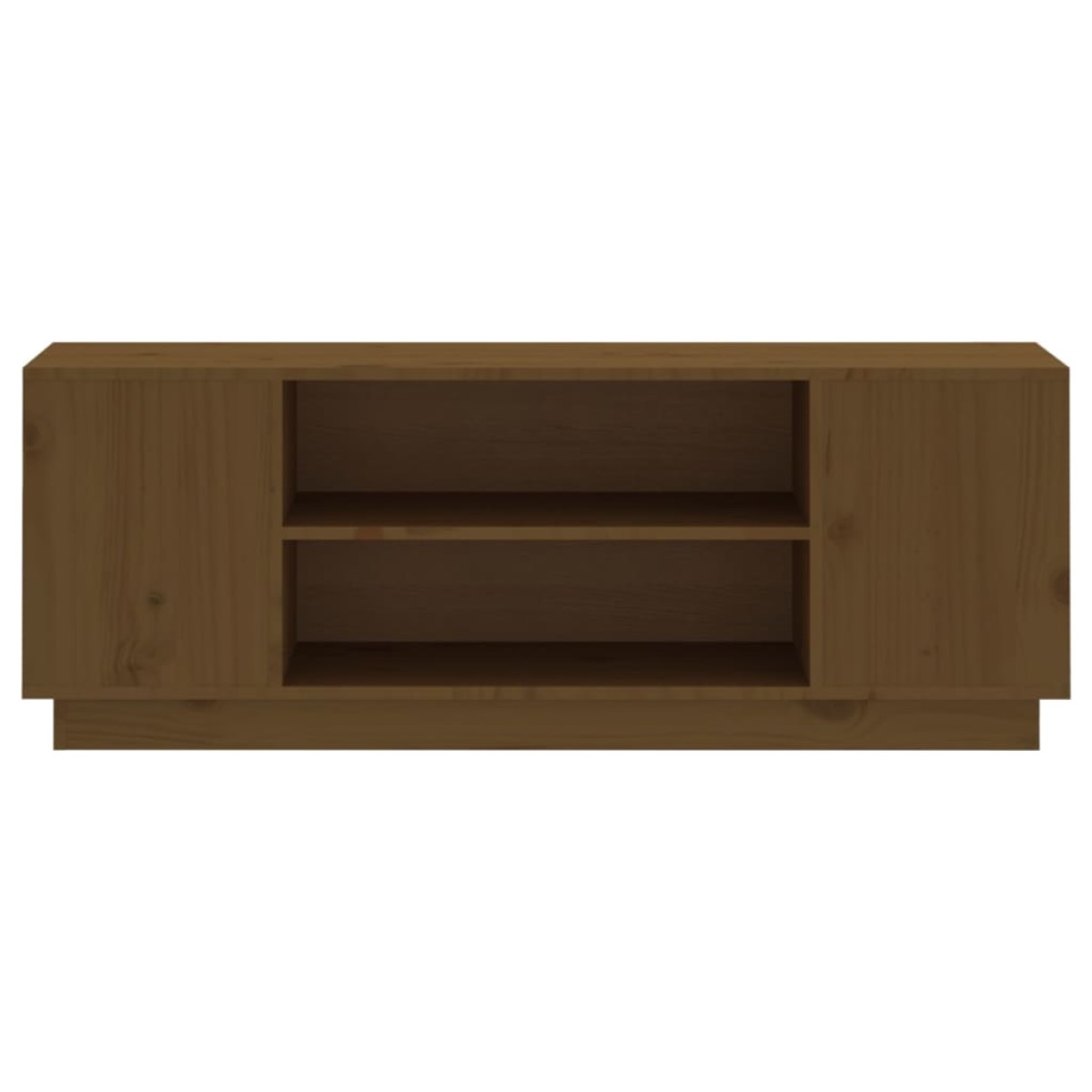 vidaXL Έπιπλο Τηλεόρασης Καφέ Μελί 110x35x40,5εκ από Μασίφ Ξύλο Πεύκου