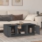 vidaXL Τραπεζάκι Σαλονιού Γκρι 110 x 50 x 40 εκ. από Μασίφ Ξύλο Πεύκου