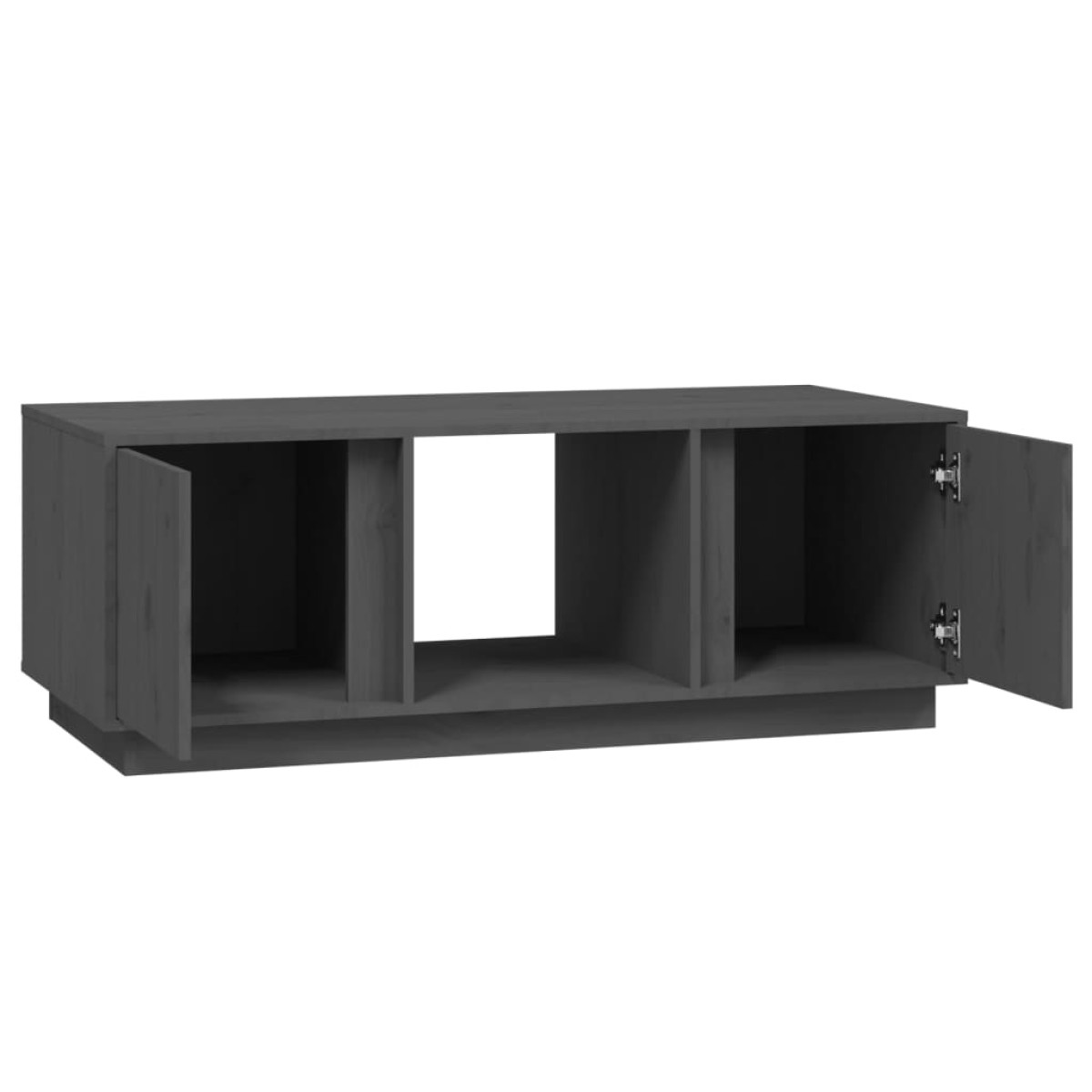 vidaXL Τραπεζάκι Σαλονιού Γκρι 110 x 50 x 40 εκ. από Μασίφ Ξύλο Πεύκου