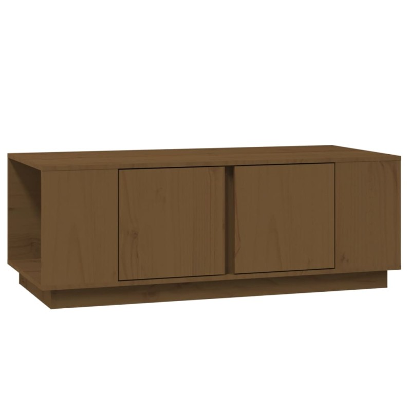 vidaXL Τραπεζάκι Σαλονιού Καφέ Μελί 110x50x40 εκ. Μασίφ Ξύλο Πεύκου