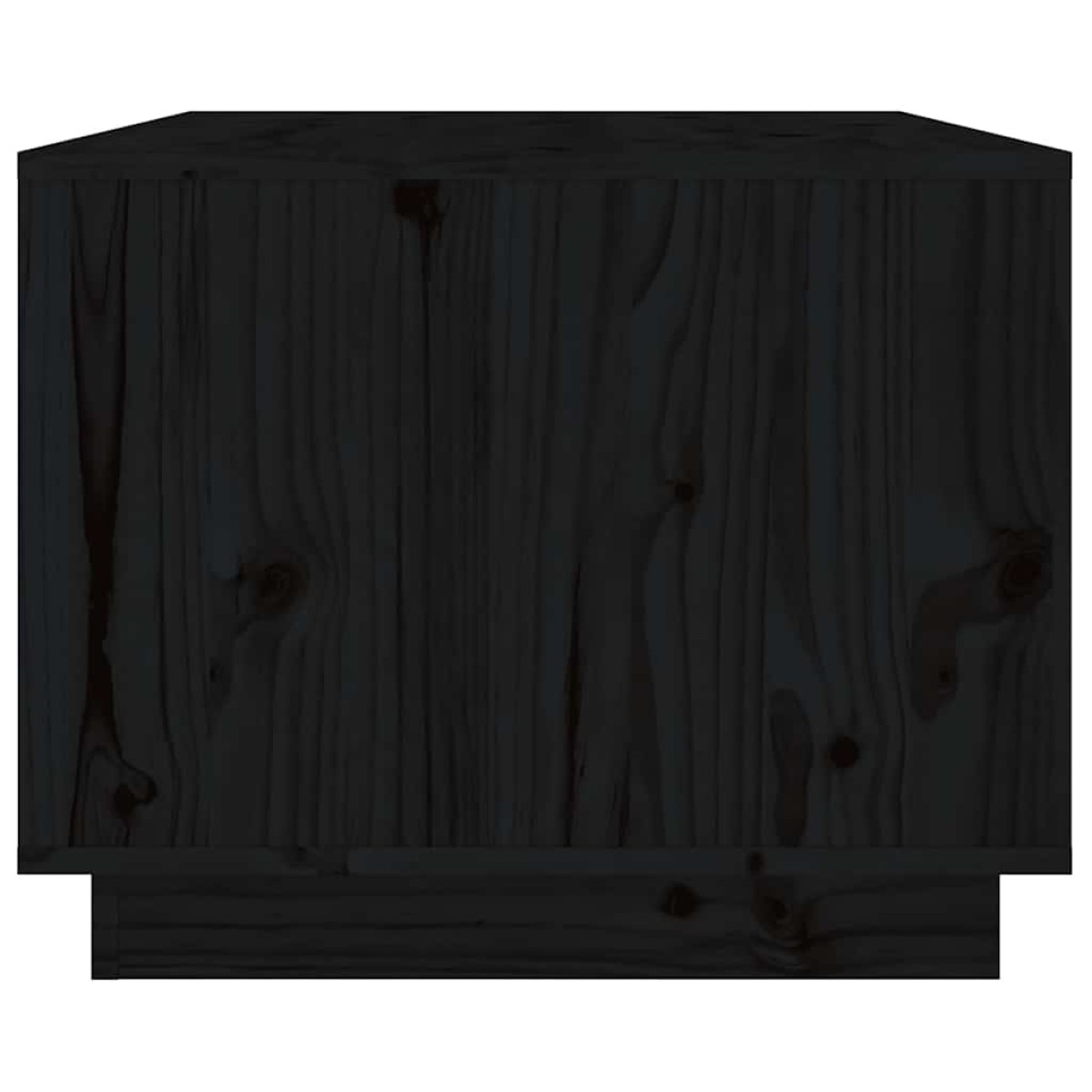 vidaXL Τραπεζάκι Σαλονιού Μαύρο 80x50x40εκ. από Μασίφ Ξύλο Πεύκου