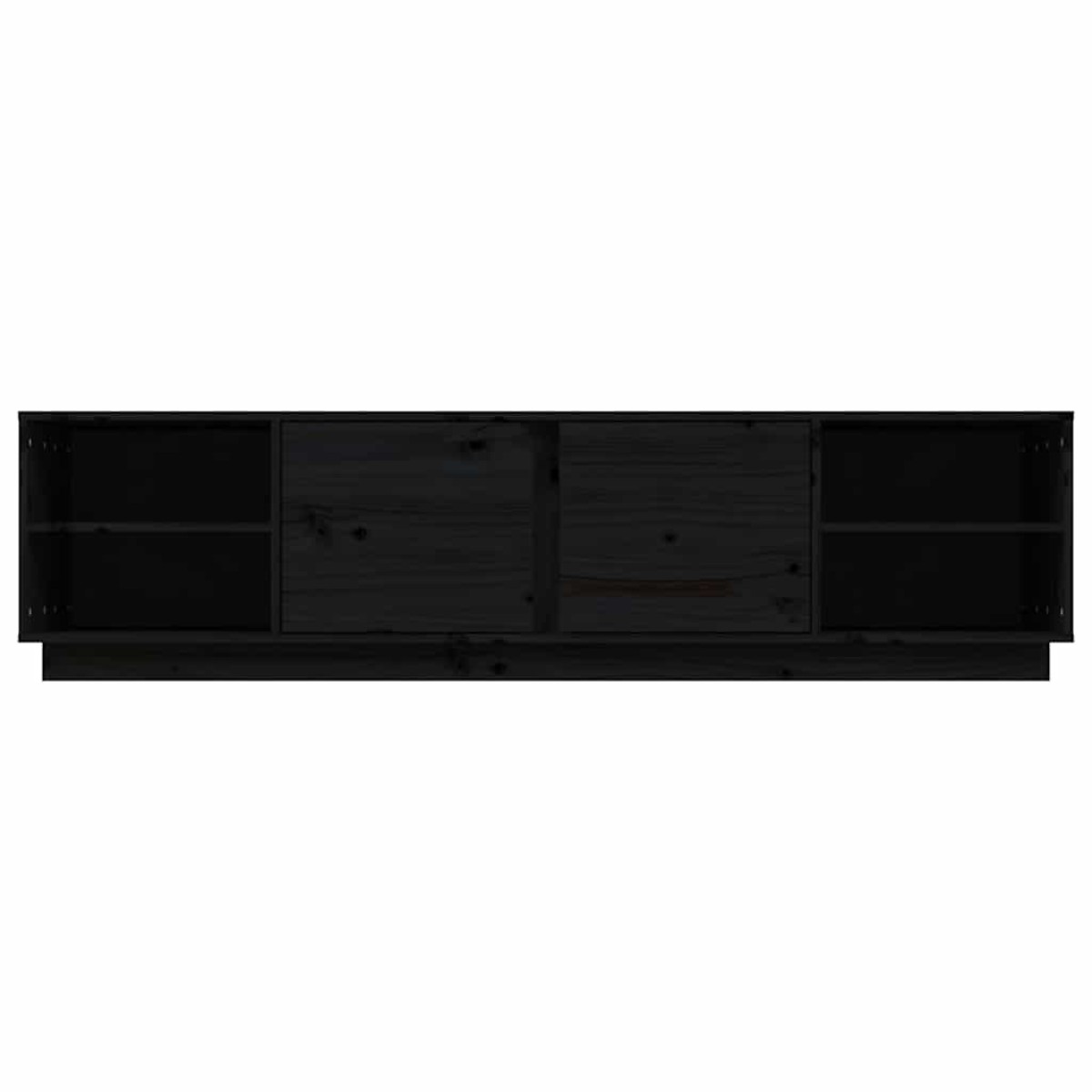 vidaXL Έπιπλο Τηλεόρασης Μαύρο 156x40x40 εκ. από Μασίφ Ξύλο Πεύκου
