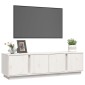 vidaXL Έπιπλο Τηλεόρασης Λευκό 140 x 40 x 40 εκ. από Μασίφ Ξύλο Πεύκου