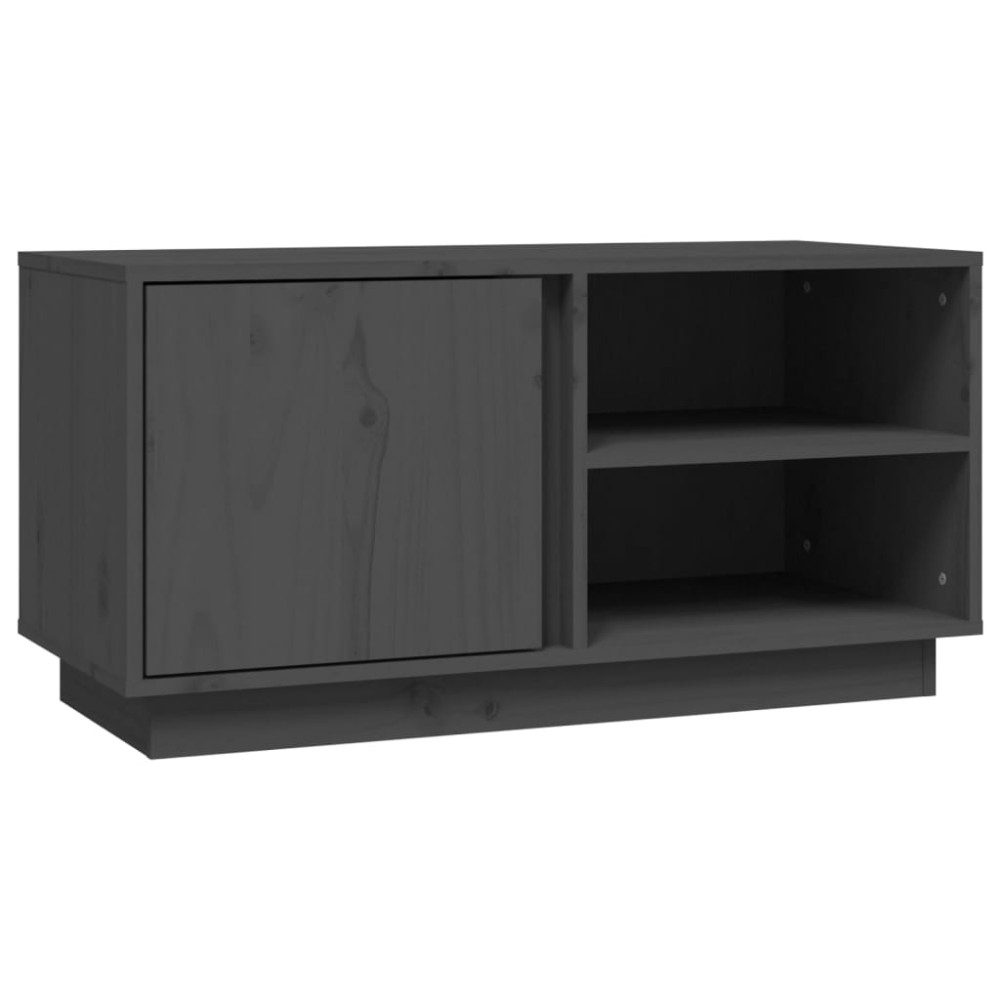 vidaXL Έπιπλο Τηλεόρασης Γκρι 80x35x40,5 εκ. από Μασίφ Ξύλο Πεύκου