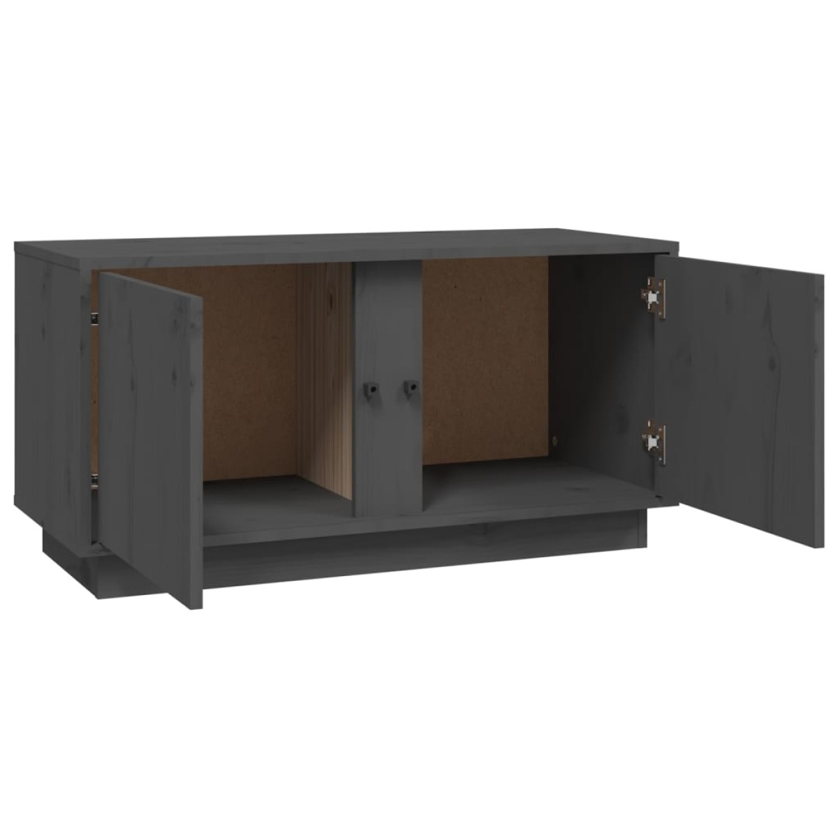 vidaXL Έπιπλο Τηλεόρασης Γκρι 80x35x40,5 εκ. από Μασίφ Ξύλο Πεύκου