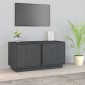 vidaXL Έπιπλο Τηλεόρασης Γκρι 80x35x40,5 εκ. από Μασίφ Ξύλο Πεύκου