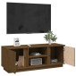 vidaXL Έπιπλο Τηλεόρασης Καφέ Μελί 110x35x40,5εκ από Μασίφ Ξύλο Πεύκου