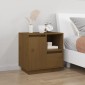vidaXL Κομοδίνα 2 τεμ. Καφέ Μελί 50x34x50 εκ. από Μασίφ Ξύλο Πεύκου