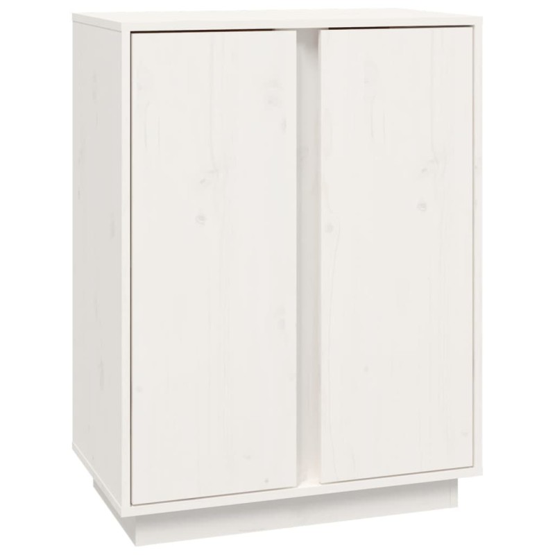 vidaXL Συρταριέρα Λευκή 60x35x80 εκ. από Μασίφ Ξύλο Πεύκου