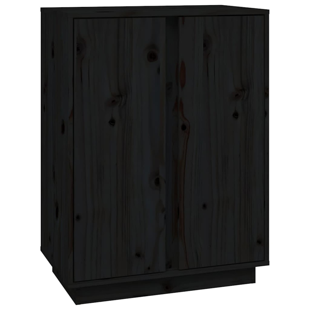 vidaXL Ντουλάπι Μαύρος 60x35x80 εκ. από Μασίφ Ξύλο Πεύκου