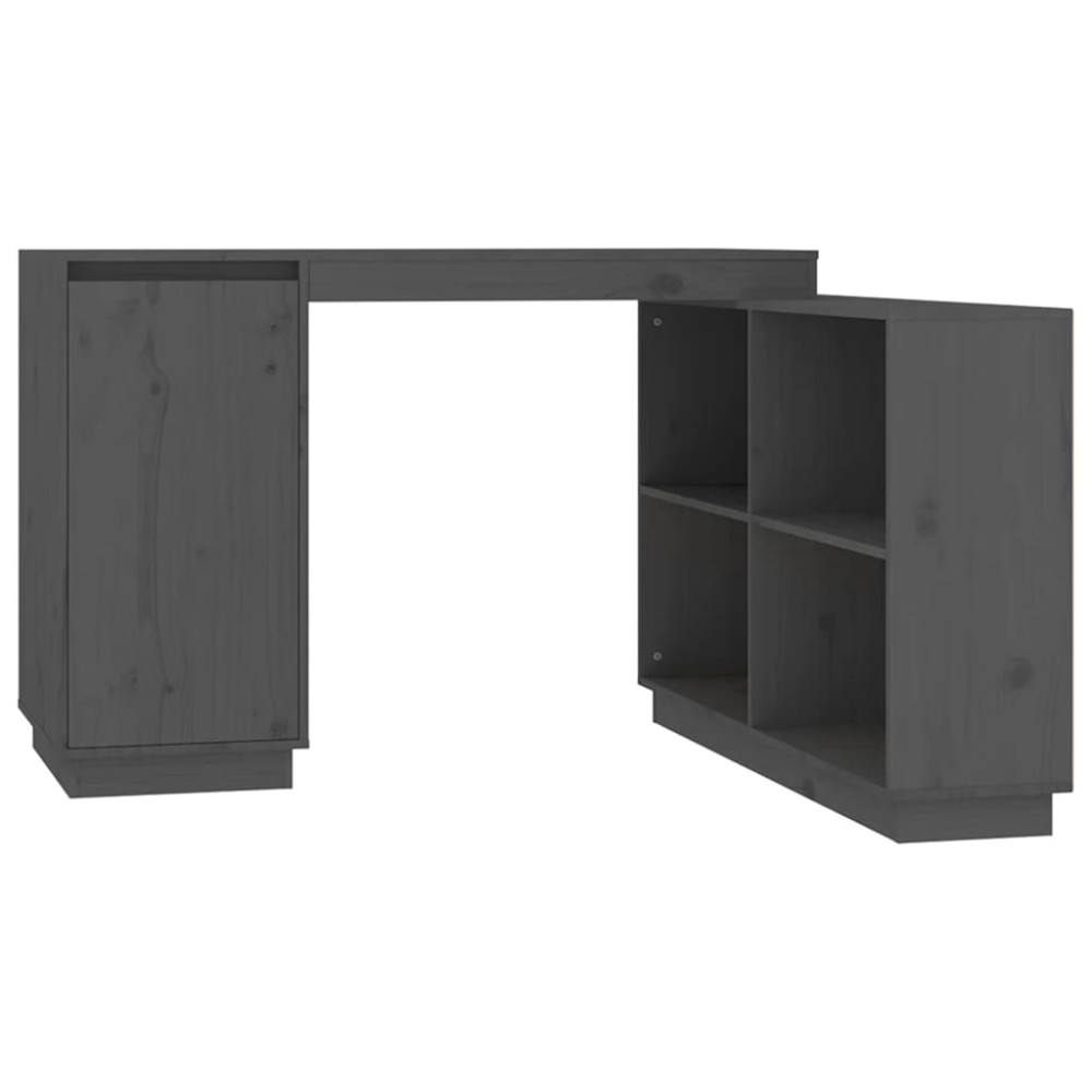 vidaXL Γραφείο Γκρι 110 x 50 x 75 εκ. από Μασίφ Ξύλο Πεύκου