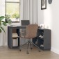 vidaXL Γραφείο Γκρι 110 x 50 x 75 εκ. από Μασίφ Ξύλο Πεύκου