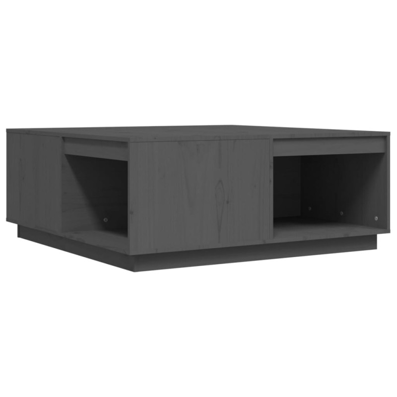 vidaXL Τραπεζάκι Σαλονιού Γκρι 100x101x40,5 εκ. από Μασίφ Ξύλο Πεύκου